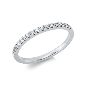 Memoire halb Ring  18kt Weißgold mit 0,20ct Diamanten