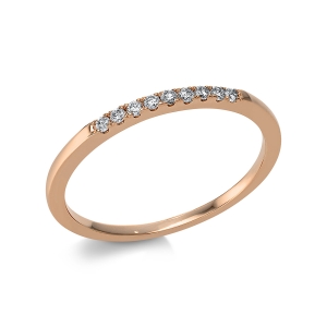 Memoire halb Ring  18kt Rotgold mit 0,09ct Diamanten