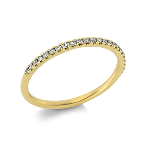 Memoire halb Ring  14kt Gelbgold mit 0,15ct Diamanten