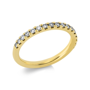 Memoire halb Ring  18kt Gelbgold mit 0,39ct Diamanten