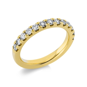 Memoire halb Ring  14kt Gelbgold mit 0,76ct Diamanten