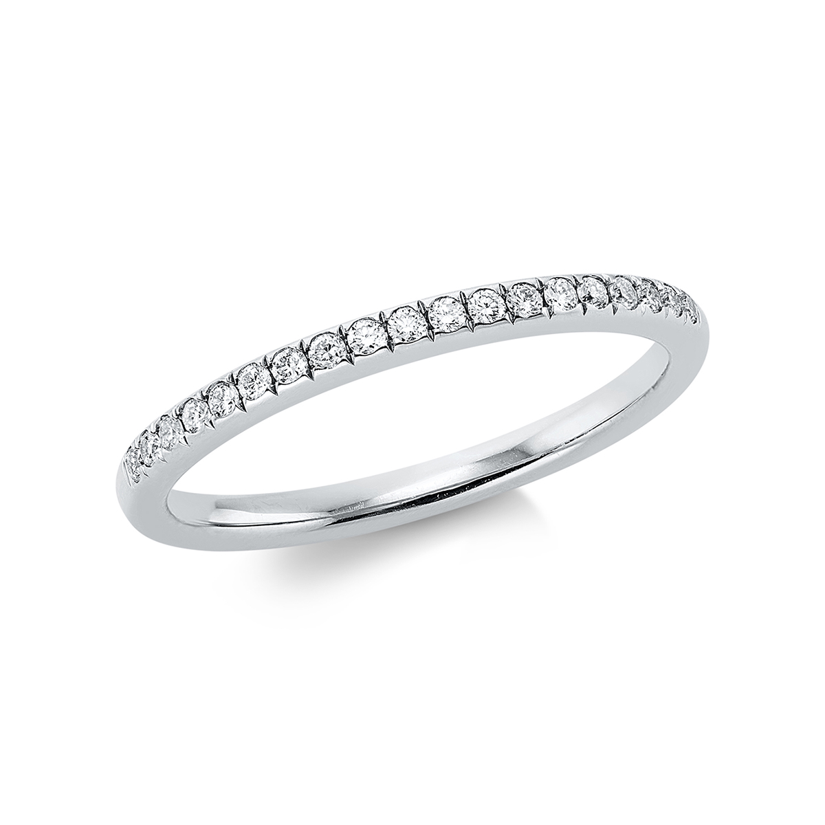 Memoire halb Ring  18kt Weißgold mit 0,15ct Diamanten