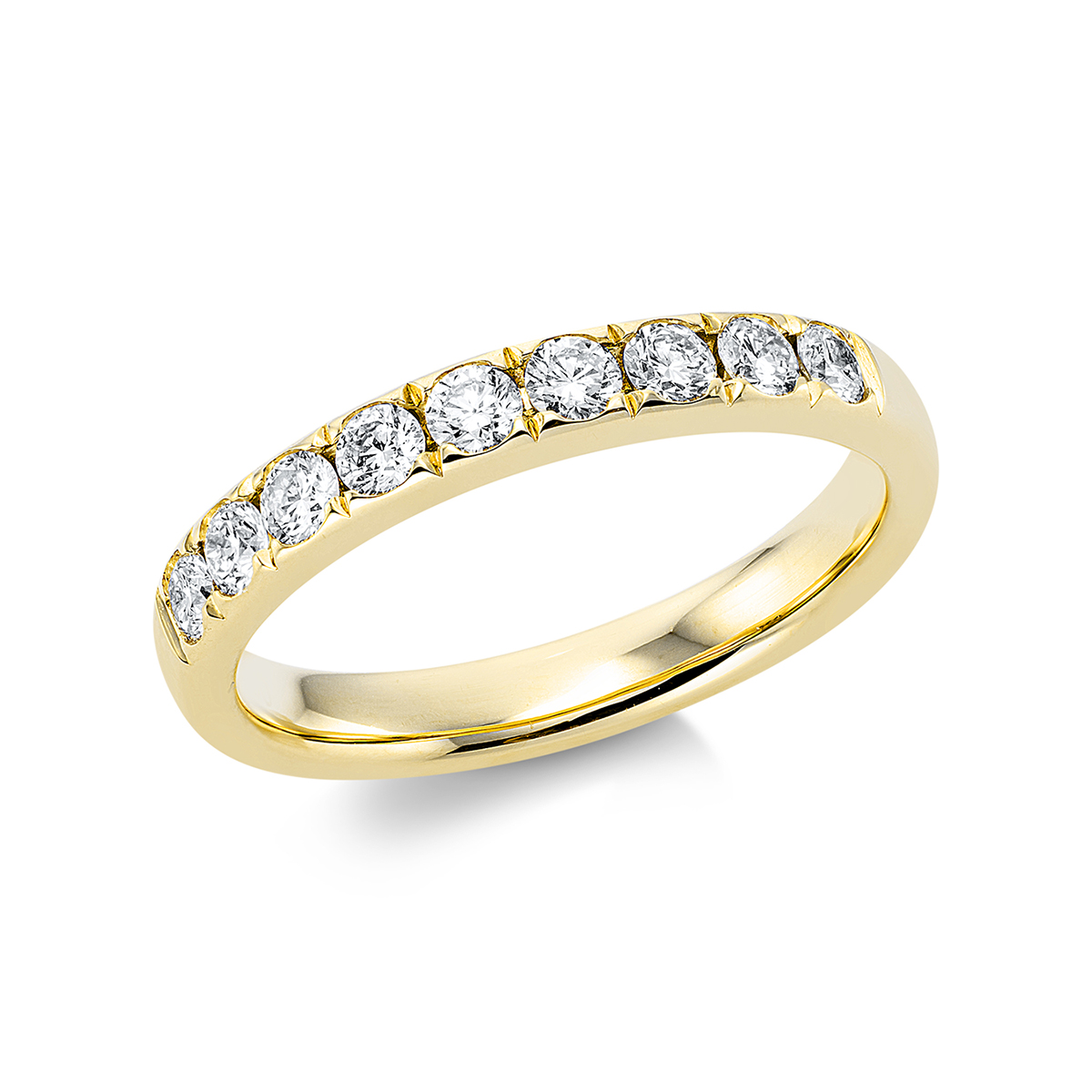 Memoire halb Ring  18kt Gelbgold mit 0,50ct Diamanten