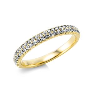 Memoire halb Ring  18kt Gelbgold mit 0,30ct Diamanten