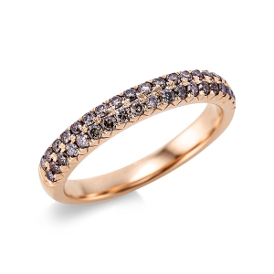 Memoire halb Ring  18kt Rotgold mit 0,50ct Diamanten