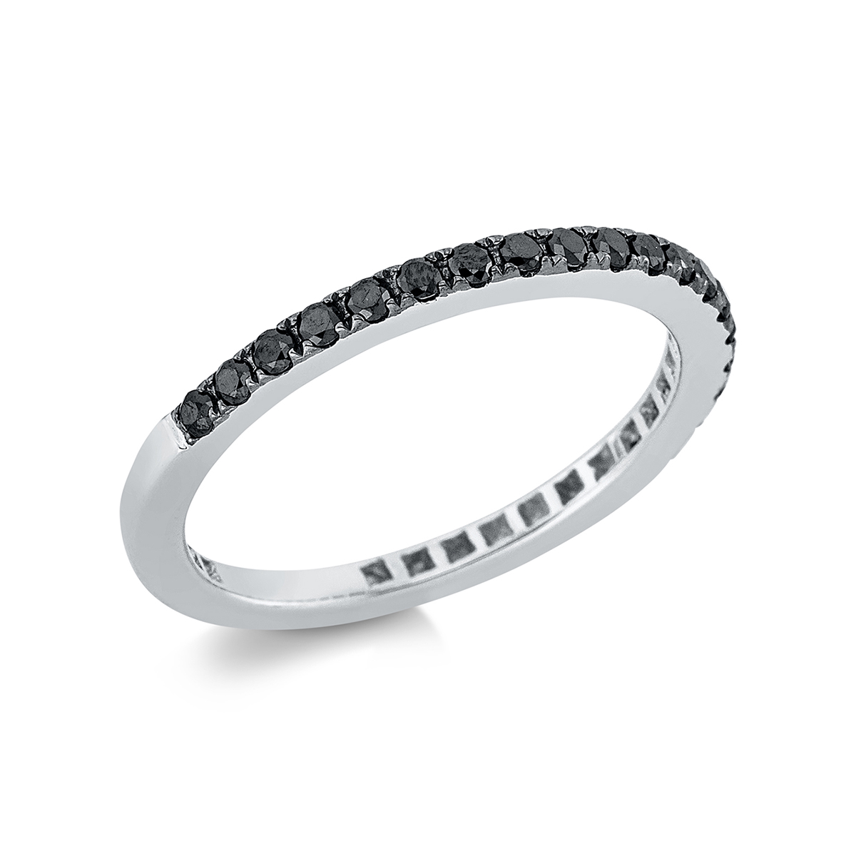 Ring 18 kt WG, schwarz rhodiniert