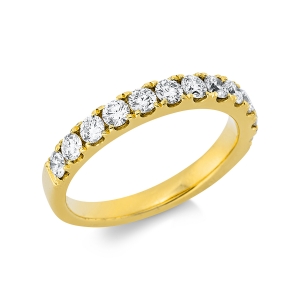 Memoire halb Ring  18kt Gelbgold mit 0,77ct Diamanten