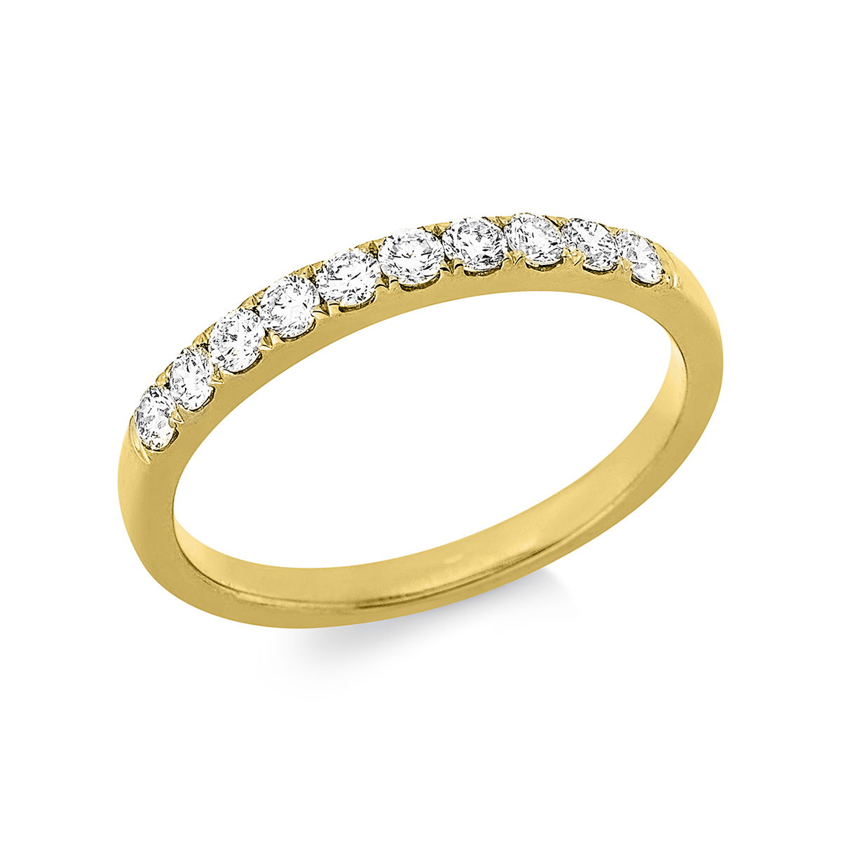 Memoire halb Ring  18kt Gelbgold mit 0,34ct Diamanten