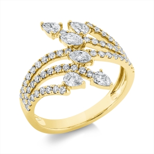 Ring  18kt Gelbgold mit 1,01ct Diamanten