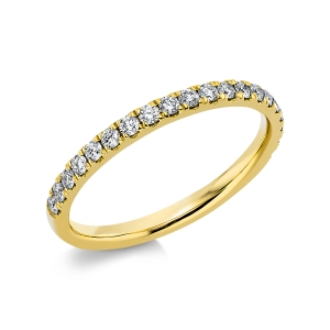 Memoire halb Ring  18kt Gelbgold mit 0,36ct Diamanten