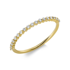 Memoire halb Ring  18kt Gelbgold mit 0,18ct Diamanten