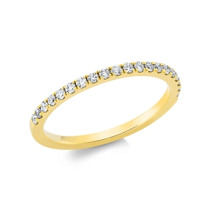 Memoire halb Ring  18kt Gelbgold mit 0,22ct Diamanten