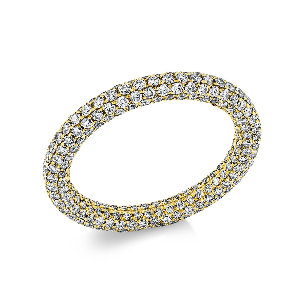 Pavé Ring  18kt Gelbgold mit 1,91ct Diamanten