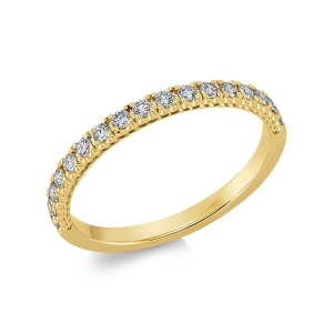 Memoire halb Ring  18kt Gelbgold mit 0,27ct Diamanten