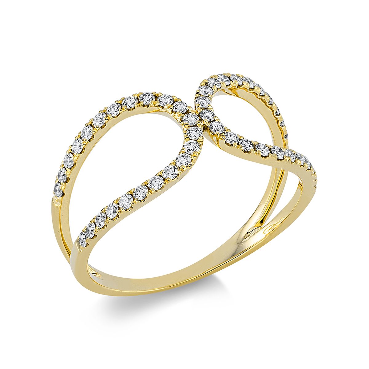 Ring  18kt Gelbgold mit 0,36ct Diamanten