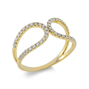 Ring  18kt Gelbgold mit 0,36ct Diamanten