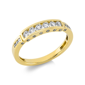 Memoire halb Ring  18kt Gelbgold mit 0,45ct Diamanten