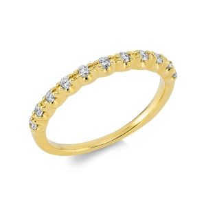 Memoire halb Ring  18kt Gelbgold mit 0,22ct Diamanten