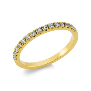 Memoire halb Ring  18kt Gelbgold mit 0,30ct Diamanten