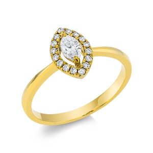 Ring  18kt Gelbgold mit 0,35ct Diamanten