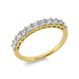 Memoire halb Ring  18kt Gelbgold mit 0,76ct Diamanten