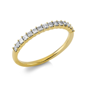 Memoire halb Ring  18kt Gelbgold mit 0,32ct Diamanten