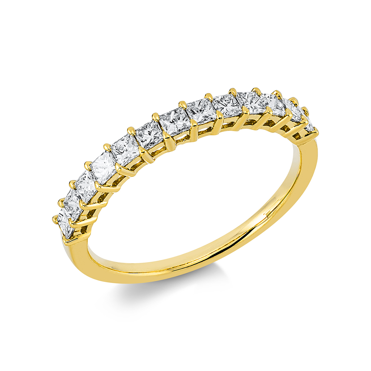 Memoire halb Ring  18kt Gelbgold mit 0,55ct Diamanten