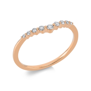 Memoire halb Ring  18kt Gelbgold mit 0,12ct Diamanten