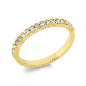 Memoire halb Ring  18kt Gelbgold mit 0,30ct Diamanten