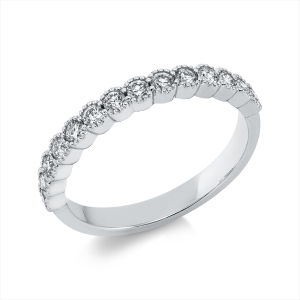 Memoire halb Ring  18kt Weißgold mit 0,49ct Diamanten