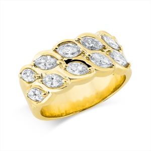 Ring  18kt Gelbgold mit 1,29ct Diamanten