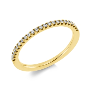 Memoire halb Ring  18kt Gelbgold mit 0,16ct Diamanten