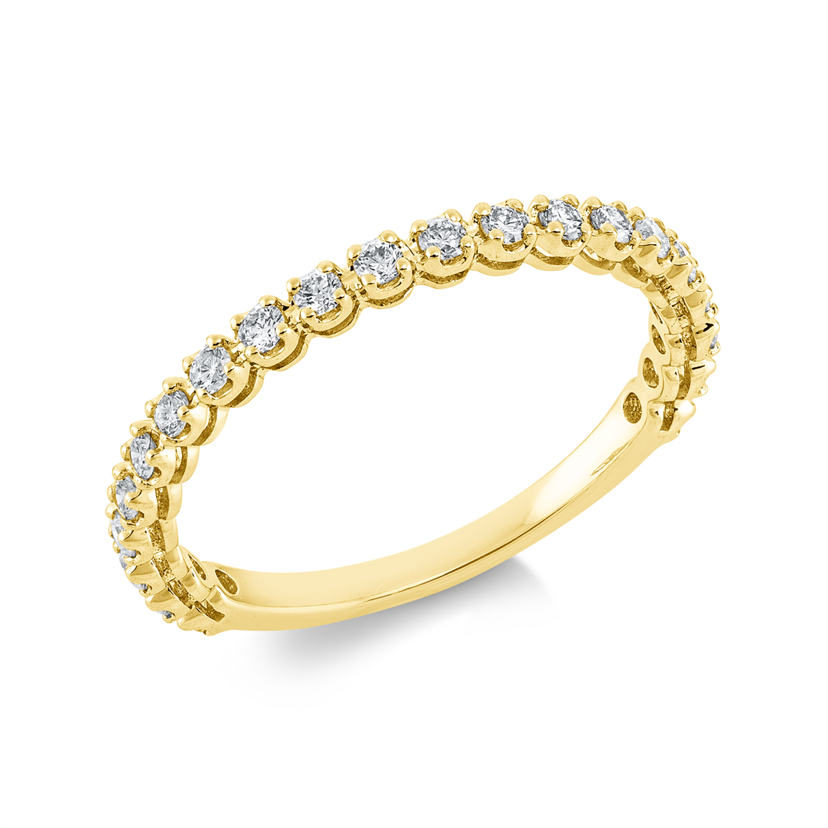 Memoire halb Ring  18kt Gelbgold mit 0,34ct Diamanten