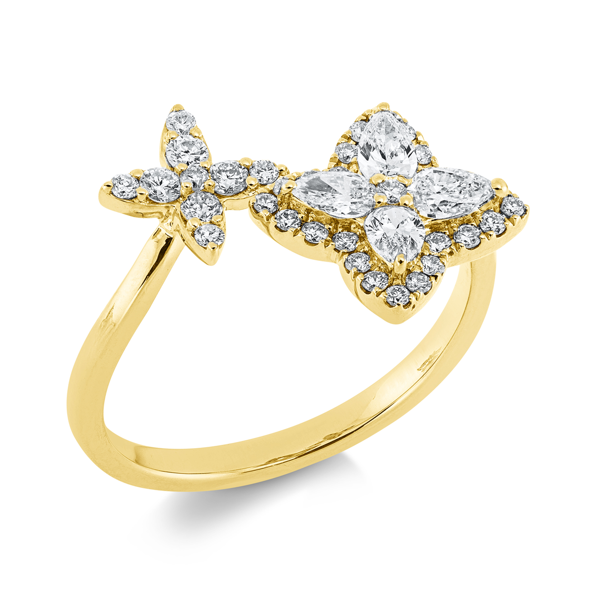 Ring  18kt Gelbgold mit 0,66ct Diamanten