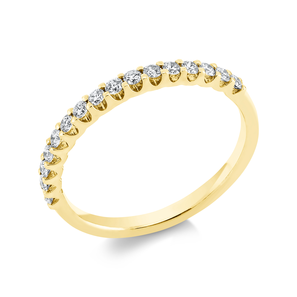 Memoire halb Ring  18kt Gelbgold mit 0,29ct Diamanten