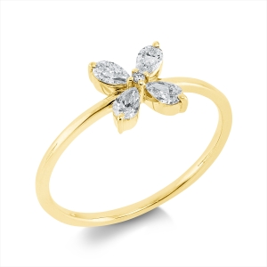 Ring  18kt Gelbgold mit 0,31ct Diamanten