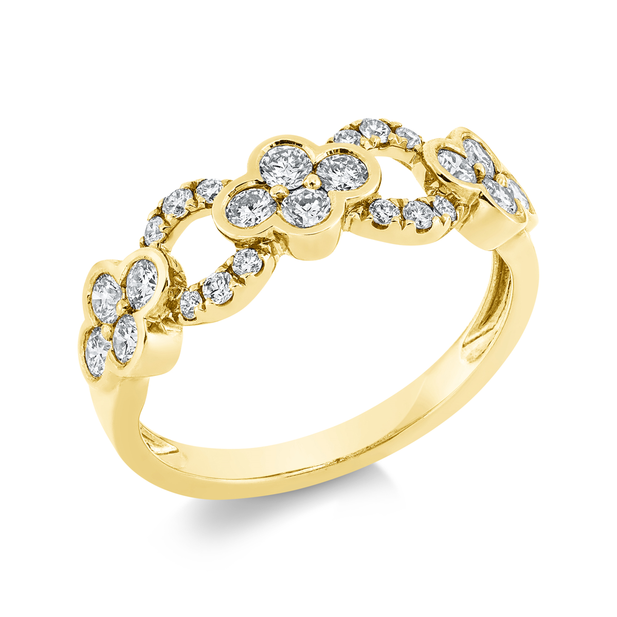 Ring  18kt Gelbgold mit 0,66ct Diamanten