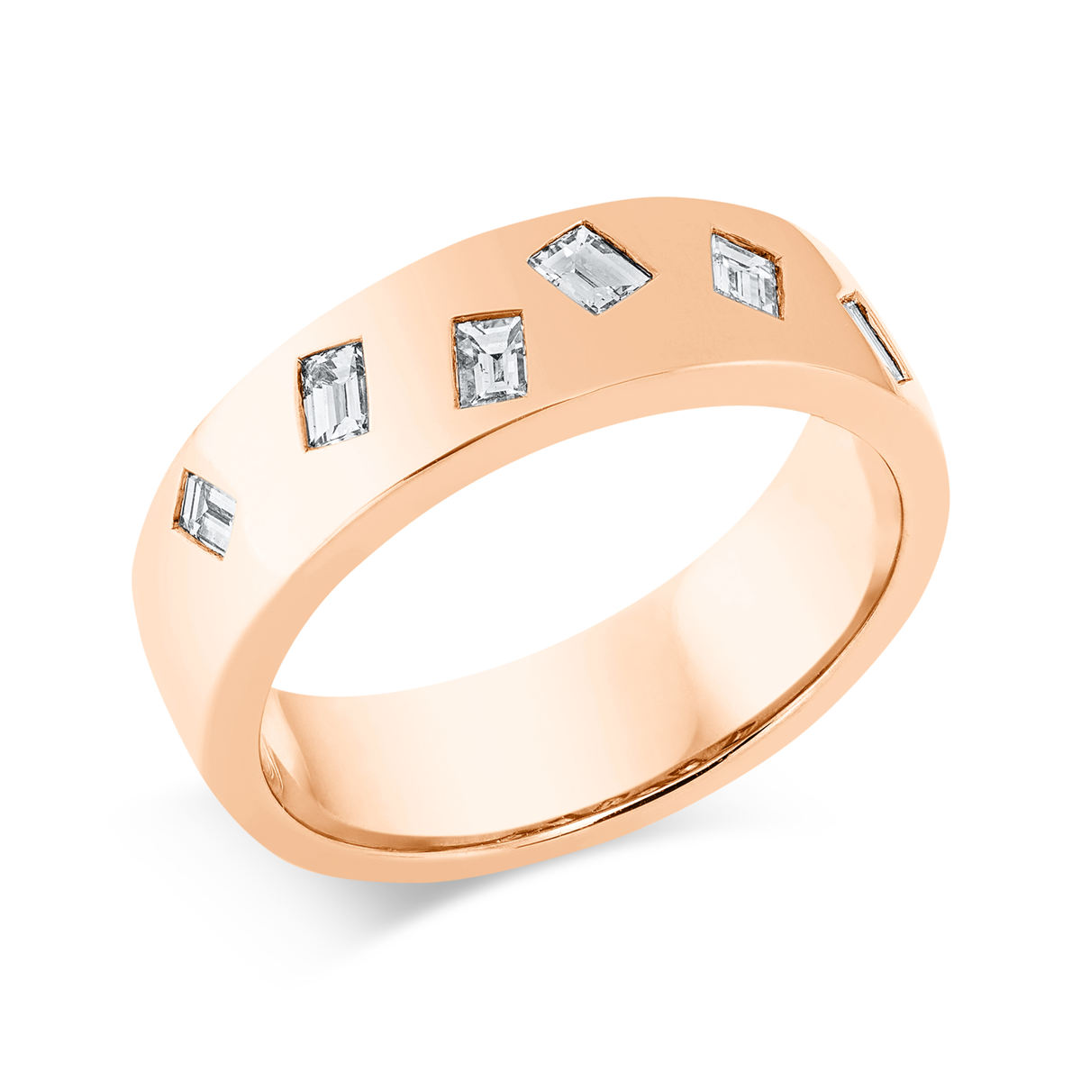 Ring  18kt Rotgold mit 0,45ct Diamanten