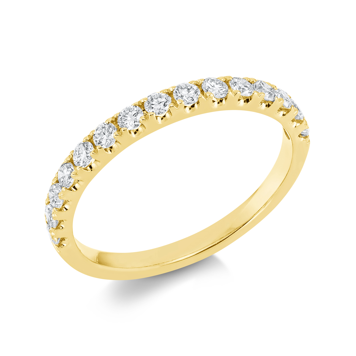 Memoire halb Ring  18kt Gelbgold mit 0,44ct Diamanten