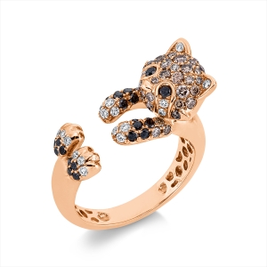 Ring  18kt Rotgold mit 0,88ct Diamanten