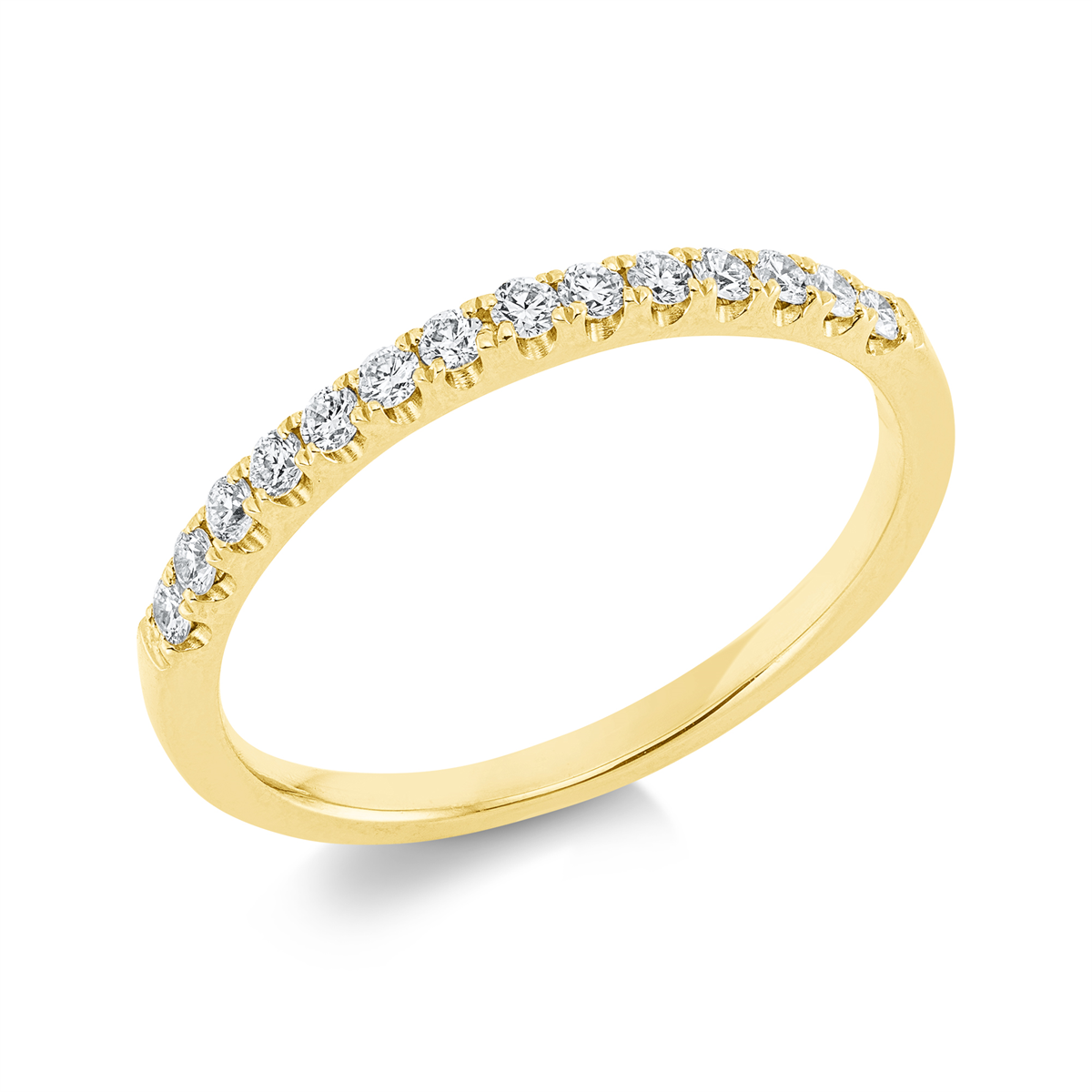 Memoire halb Ring  18kt Gelbgold mit 0,24ct Diamanten