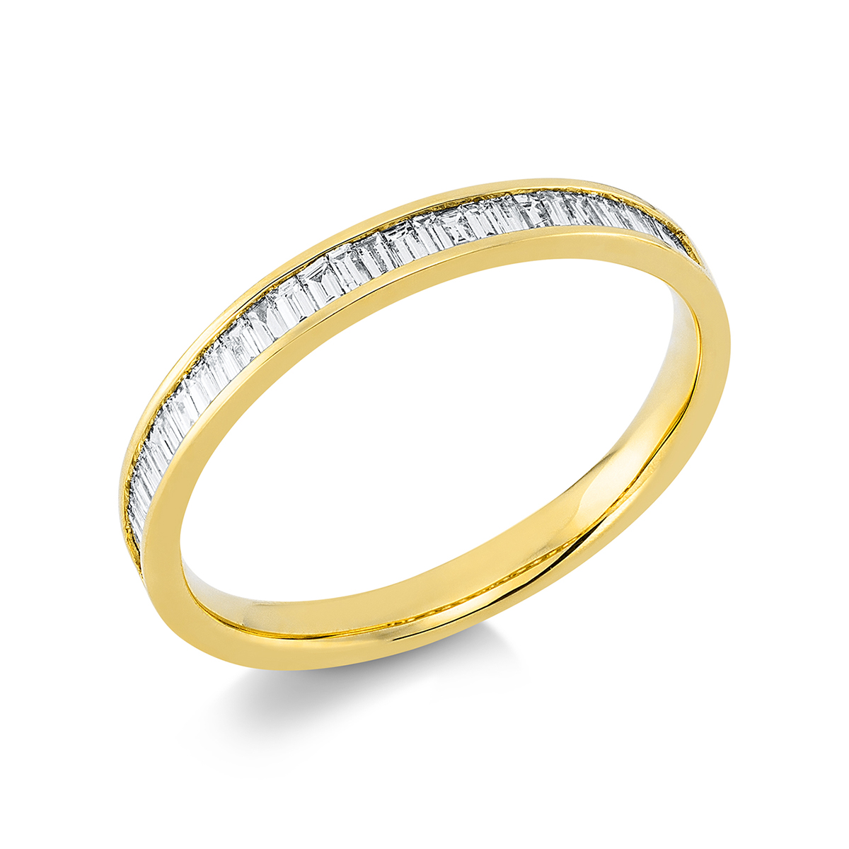 Memoire halb Ring  18kt Gelbgold mit 0,28ct Diamanten