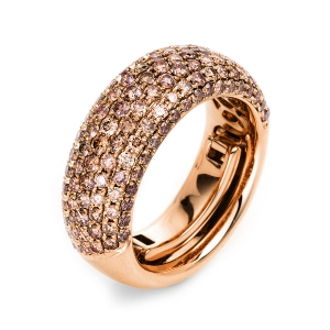 Pavé Ring  18kt Rotgold mit 1,86ct Diamanten