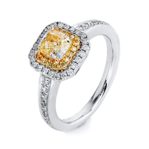 Ring 4er-Krappe 18kt Weißgold / Gelbgold mit 1,59ct Diamanten