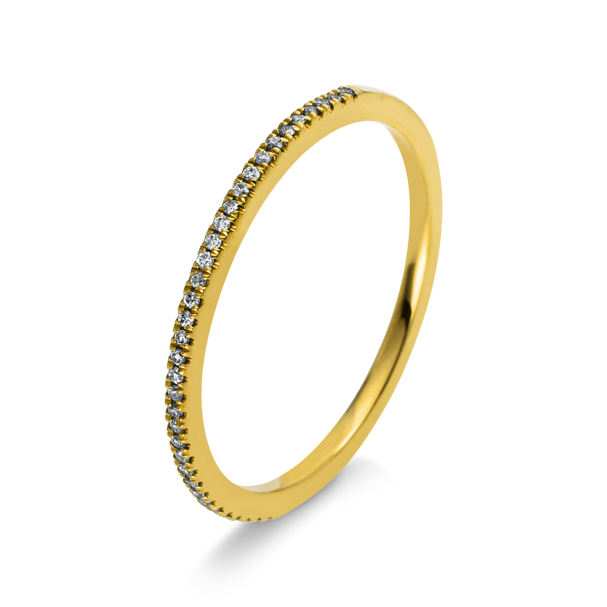 Memoire halb Ring  18kt Gelbgold mit 0,08ct Diamanten