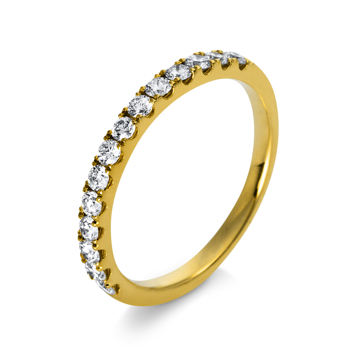 Memoire halb Ring  18kt Gelbgold mit 0,42ct Diamanten