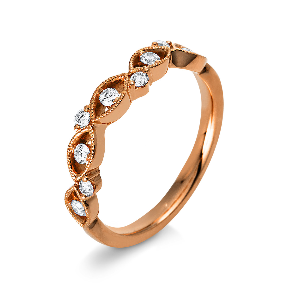 Ring  18kt Rotgold mit 0,23ct Diamanten