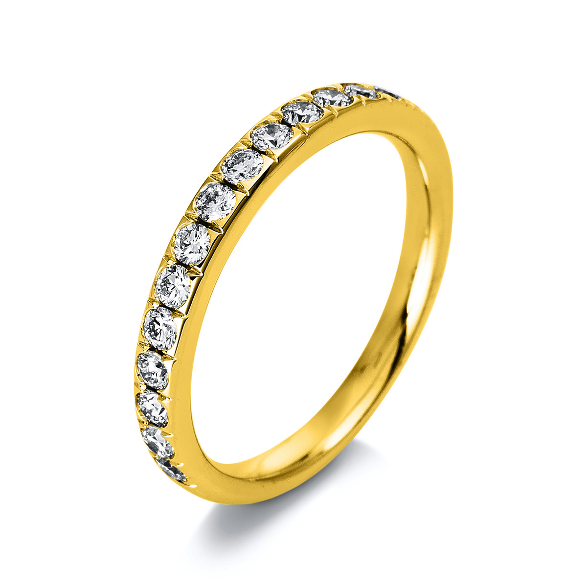 Memoire halb Ring  14kt Gelbgold mit 0,49ct Diamanten