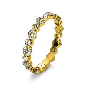 Ring  18kt Gelbgold mit 0,66ct Diamanten