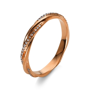 Ring  18kt Rotgold mit 0,13ct Diamanten